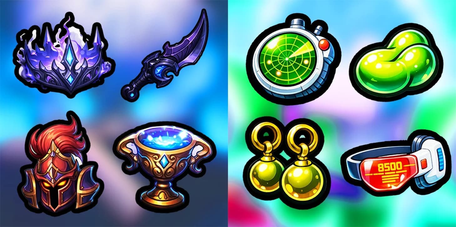 Examples of transparent Roblox vector GFX generated with RoVisuals